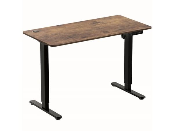 LogiLink Electrically height-adjustable desk, 1 motor, 720–1140 mm, brown