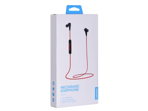 Lenovo HE01 hörlurar, röda