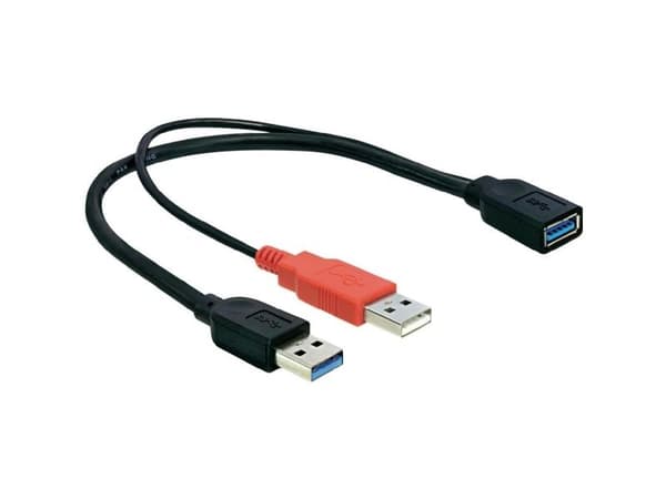 Delock - USB-kabel - USB typ A (hona) till USB (endast ström), USB typ A (hane) - USB 3.0 - 30 cm