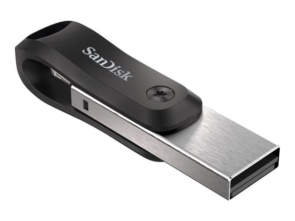 SanDisk iXpand Go - USB flash-enhet - 256 GB - USB 3.0 / Lightning