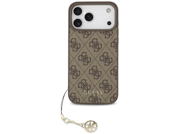Guess 4G Charms Collection MagSafe case for iPhone 17 Pro Max - brown