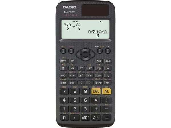 Casio FX 85 CE-kalkylator + Maxell-hörlurar