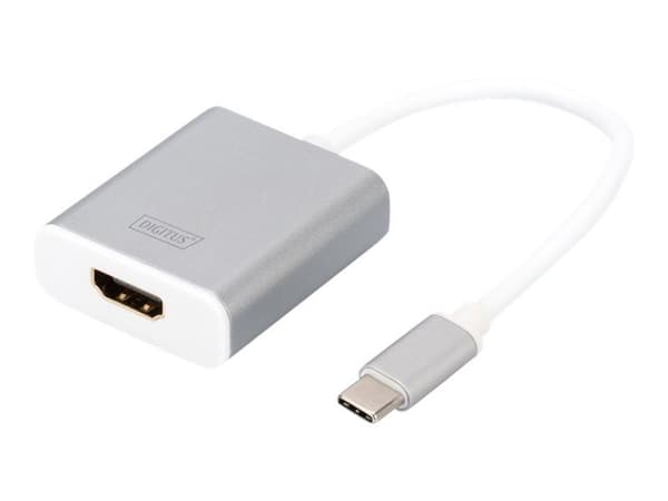 DIGITUS - Ekstern videoadapter - USB-C - HDMI - aluminium