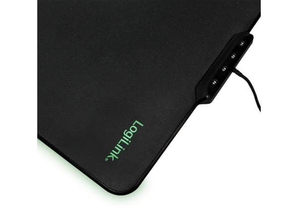 LogiLink ID0155, Sort, Monokromatisk, Gummi, USB-strøm, Musematte til gaming