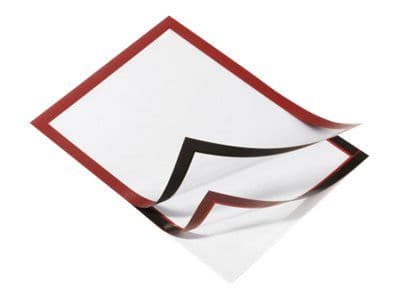 DURABLE DURAFRAME - Dokumentholder - overflatemontert - for A4 - dobbeltsidet - rød (en pakke 2)