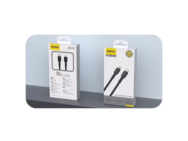 Dudao L9X USB-C till Lightning 1 m svart