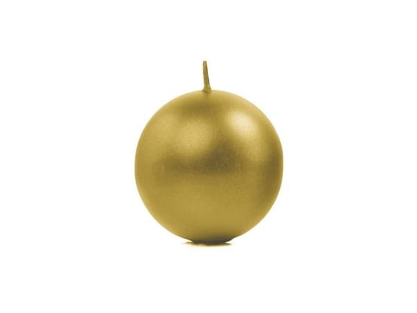 Guld kuglelys, 8 cm