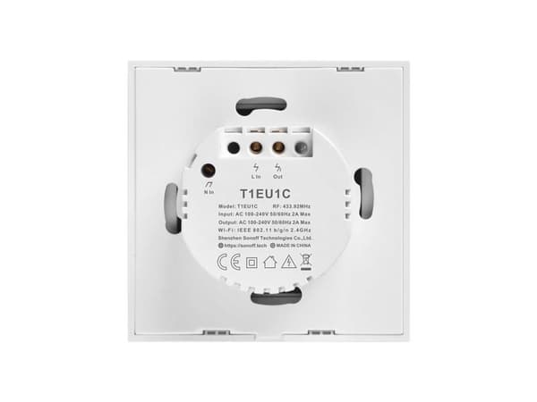 Smart switch WiFi + RF 433 Sonoff T1 EU TX – 2 kanaler