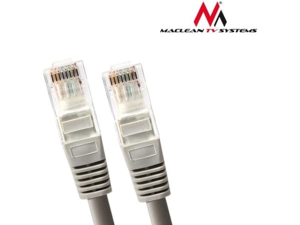 Maclean MCTV-651 UTP 5e plug-to-plug patchcord 2m grey
