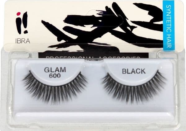 Ibra Glam 600 Black False Eyelashes On Strip