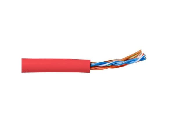 Cat5e patchkabel U/UTP tvinnad röd 305 m