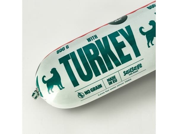 Dogman Turkey Sausage Våtfoder för hund 800g