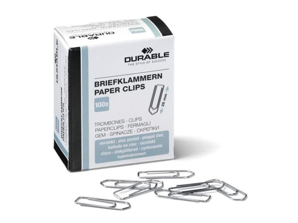 Durable 120625, Silver, 26 mm, 100 styck