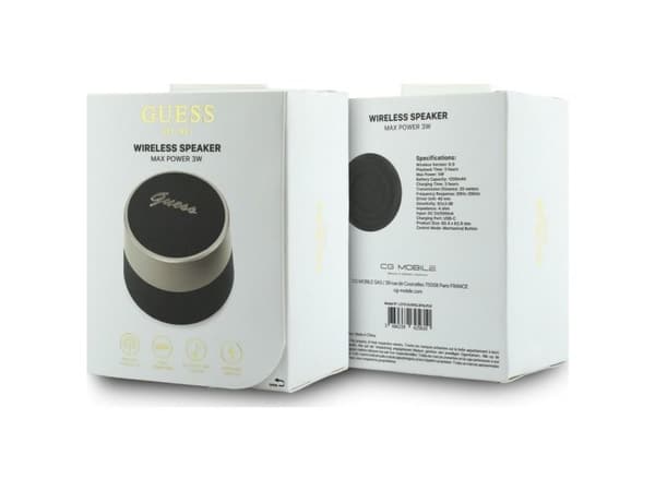 Bluetooth-högtalare Guess 5W Script MetalLogo, svart