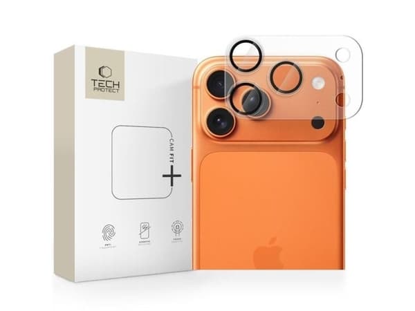 Tech-Protect CAMFULL FIT+ kameralinsebeskyttelse til iPhone 17 Pro - matt clear