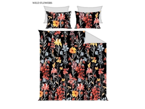 Vuodevaatesetti Domoletti KOMPL UŽVALK MEDV WILD FLOWERS 140X200