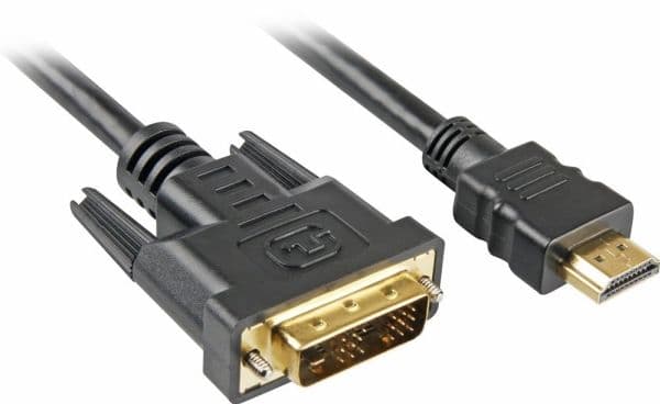 Sharkoon - Sovitinkaapeli - single link - HDMI uros - DVI-D uros - 5 m