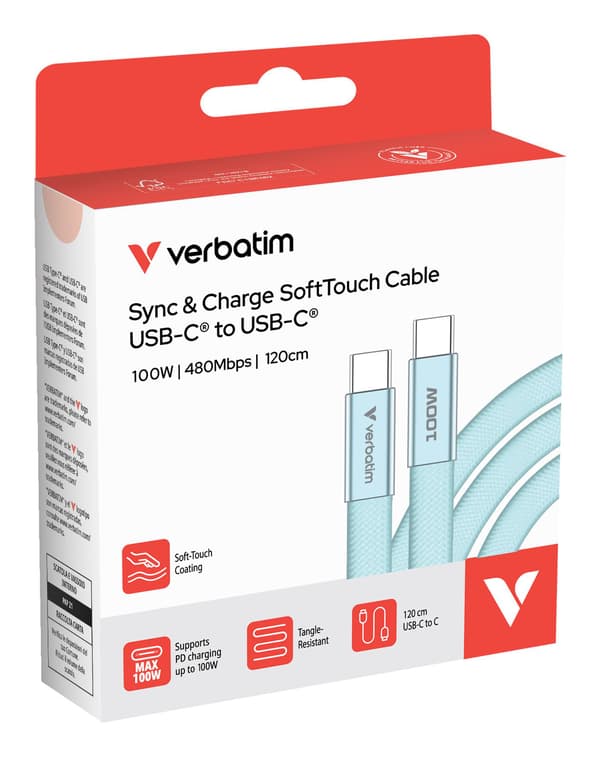 Verbatim 30276, 1,2 m, USB C, USB C, USB 2.0, 0,48 Gbit/s, Sininen