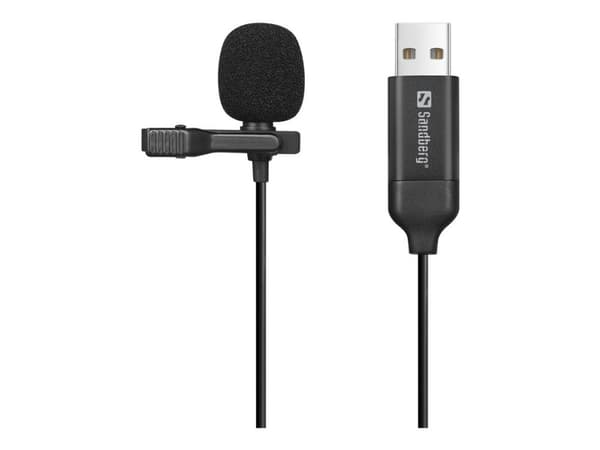 Mikrofon Sandberg Streamer USB-klipsemikrofon