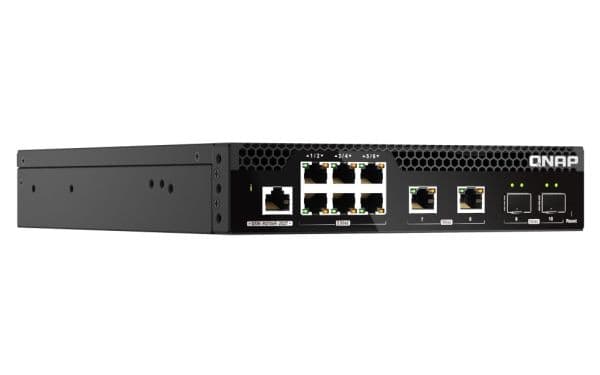 QNAP Web Managed Series - Switch - Halvbredd, lager 2 - Hanterad - Rackmonterbar