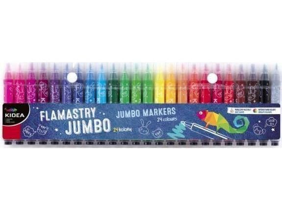 Jumbo tusjer 24 farger Kidea