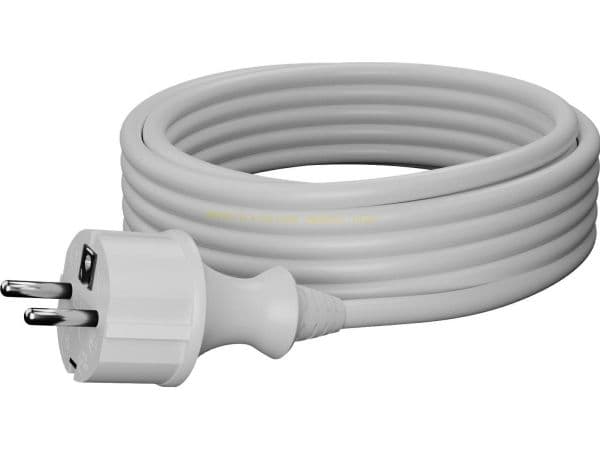 AWTools AWTOOLS CABLE WITH PLUG 2m 2x1.5 WHITE H05VV-F