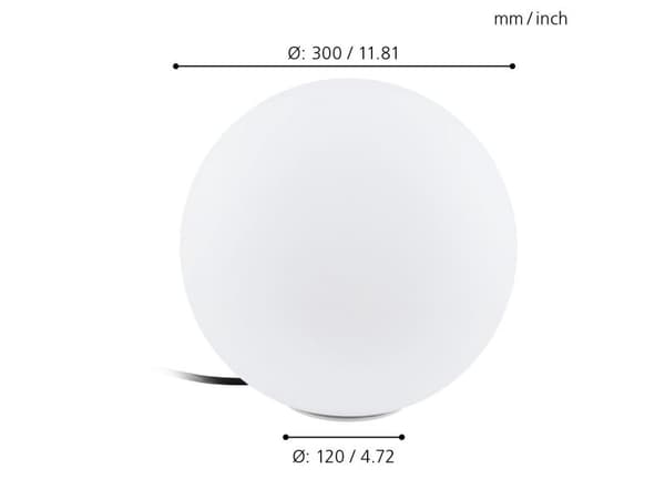 EGLO MONTEROLO utomhus boll Ø300 vit