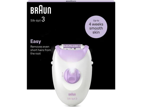 Braun Silk-épil 3 3-000 vit-violett epilator