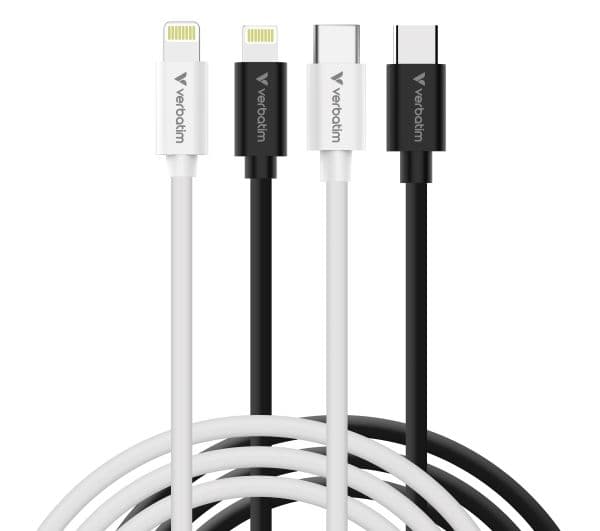 Essentials Sync & Charge USB-C till Lightning 2-pack 1 m BLK&WHT