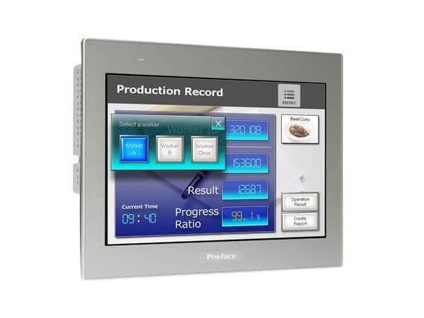 12" brett touchpaneldisplay 2COM, 2Ethernet, USB host&device 24VDC GP-ProEX-modell