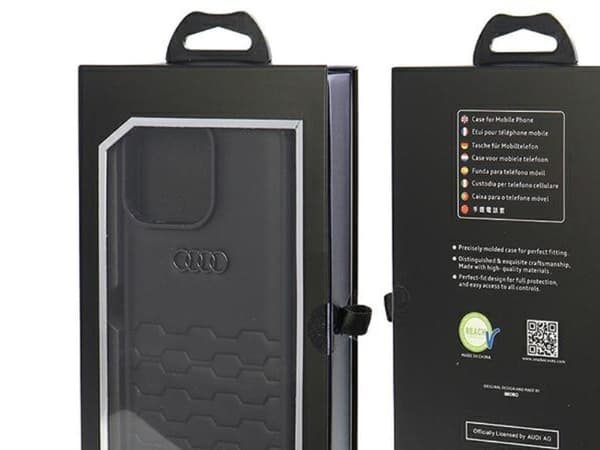 Audi GT Synthetic Leather case for iPhone 15 Pro Max - black