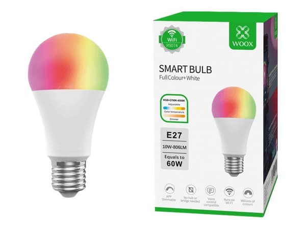 WOOX R9074 Smart lyspære E27 RGB+CCT R9074