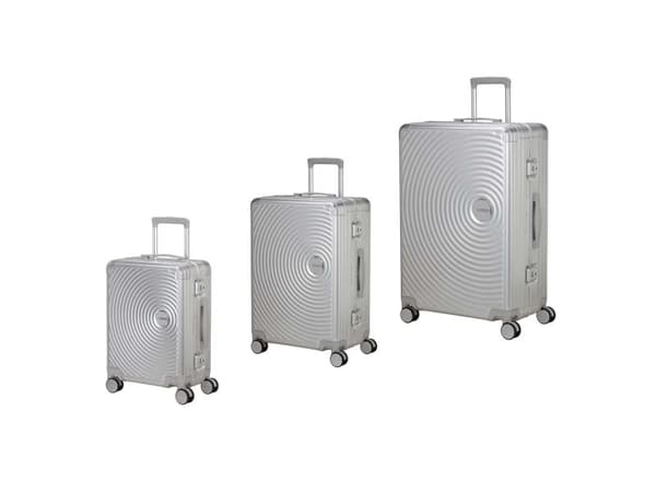 Resväskor 3-pack Soundbox Alu Silver