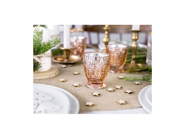 Fyrfadslysestage 8 cm, rose gold