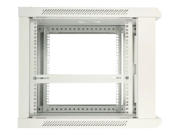 Extralink - Skåp - 600x600, ASP, metaldörr - väggmontering - grå - 9U - 19"