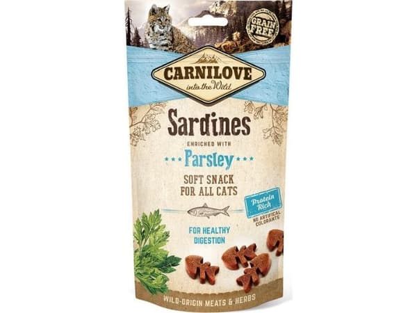 Carnilove kattsnacks Fresh Soft sardine + persilja 50 g