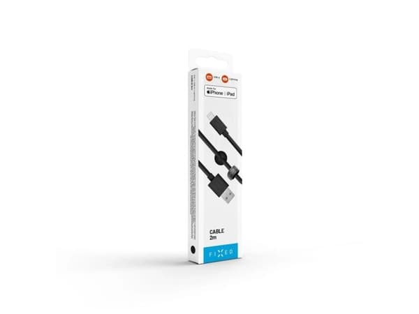 FIXED FIXD-UL2M-BK, 2 m, Lightning, USB C, Hankoppling, Hankoppling, Svart