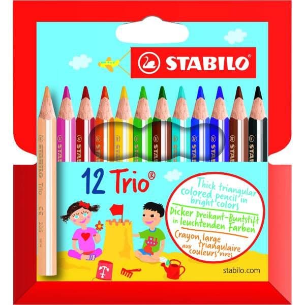 STABILO Trio Thick, Multifärg, 12 styck