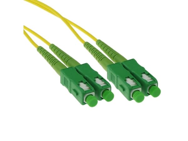 ACT 5 meter LSZH singlemode 9/125 OS2 fiber patchkabel duplex med SC/APC-kontakt