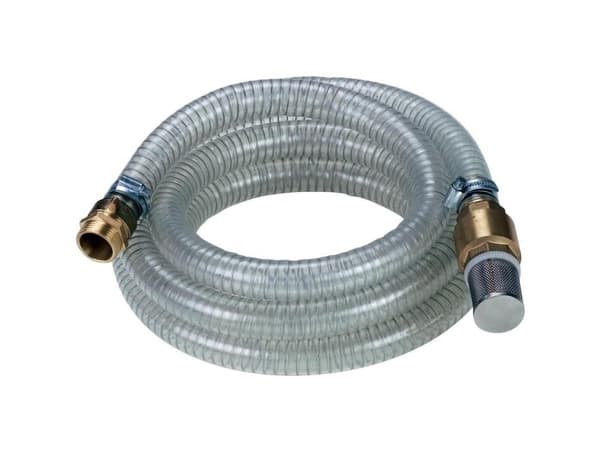 Einhell Einhell sugeslange med messing adapter 1" Ø25 mm. 4 meter klar