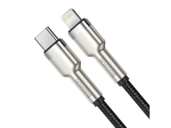 Baseus CATLJK-01, 0,25 m, Lightning, USB C, Hankjønn, Hunkjønn, Sort