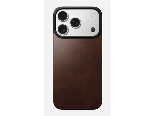 Nomad Mag Leather Back, Mobilskal, Apple, iPhone 17 Pro, 16 cm (6.3"), Brun