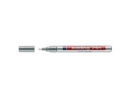 Färgmarkör Edding 751 1–2 mm silver, förpackning 10 st