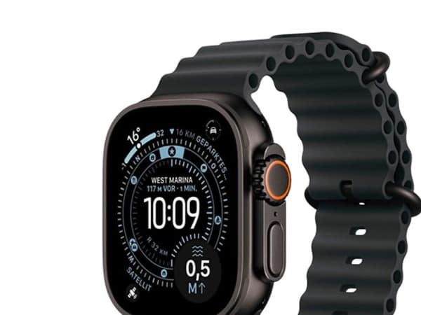 Apple Watch Ultra 3 GPS + Cellular 49mm Black Titanium Case with Black Alpine Loop - Small