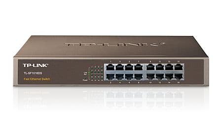 TP-Link TL-SF1016DS - Switch - 16 x 10/100 - stasjonær, rackmonterbar
