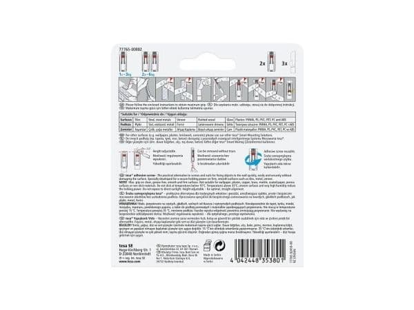 TESA 77764-00000, Vit, Rod, Blåsa