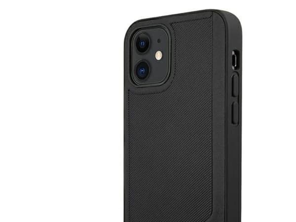 BMW lærpreget etui til iPhone 12 mini - svart