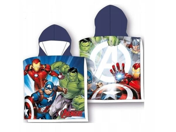 Avengers badponcho med huva - 100% bomull
