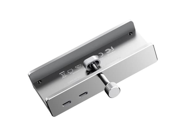 Orico USB-hub klemmontering USB-C / 2x USB-A 3.0 + SD&TF + 3,5 mm lyd - sølv