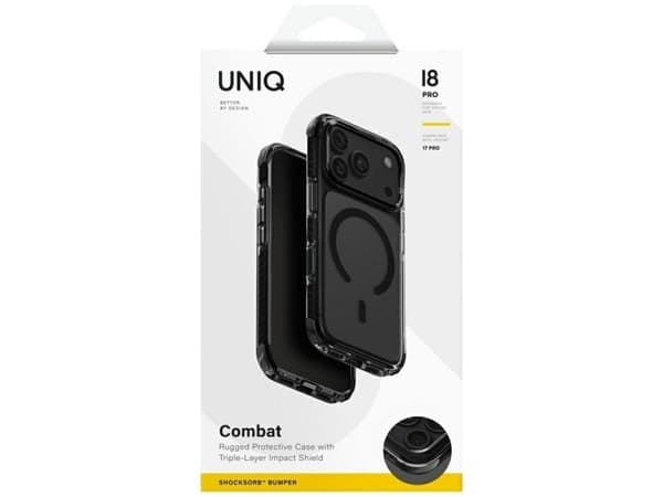 Etui UNIQ Combat do iPhone 18 Pro / 17 Pro Magclick Charging czarny